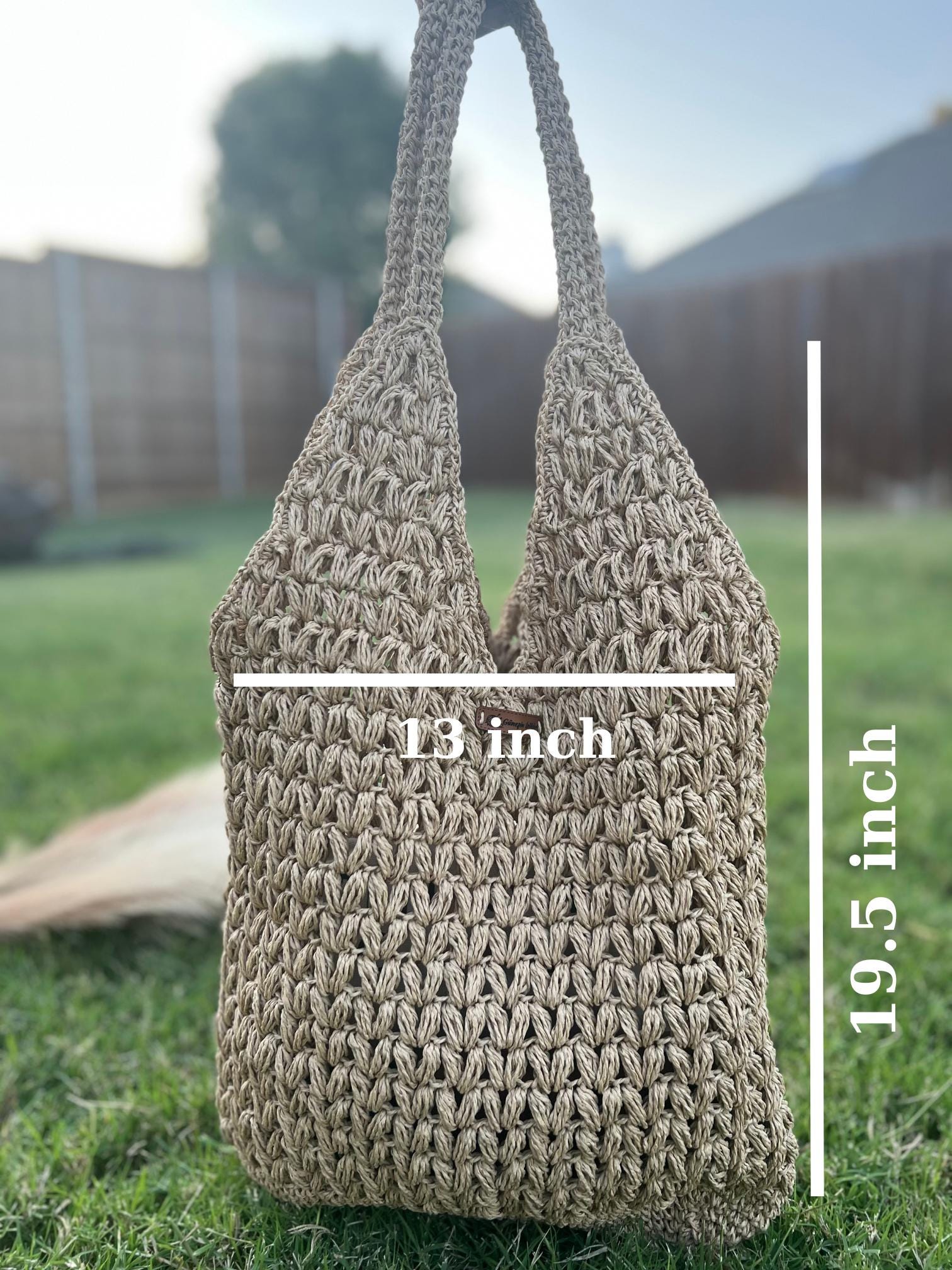 Handmade Knitted Tote Bag ,  Sustainable Ecofriendly Knitted Raffia Handbag,Brown Raffia Bag,Women Bag,Artisan-made,Straw Bag,Christmas Gift