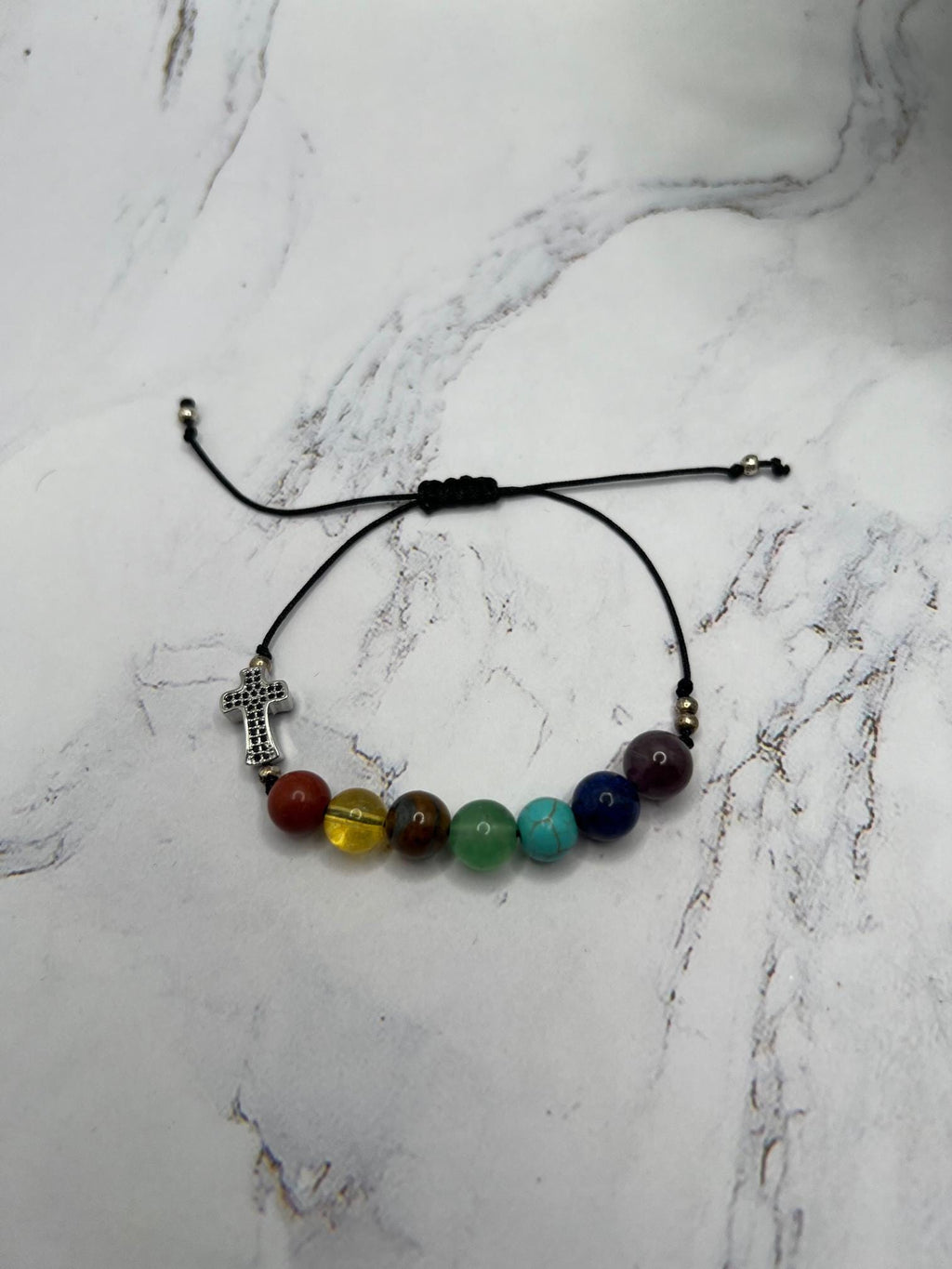 Adjustable Chakra Bracelet with Charm , Women Jewelry , Handmade Bracelet , Natural Stone Bracelets , Unique Birthday Gift , Christmas Gift