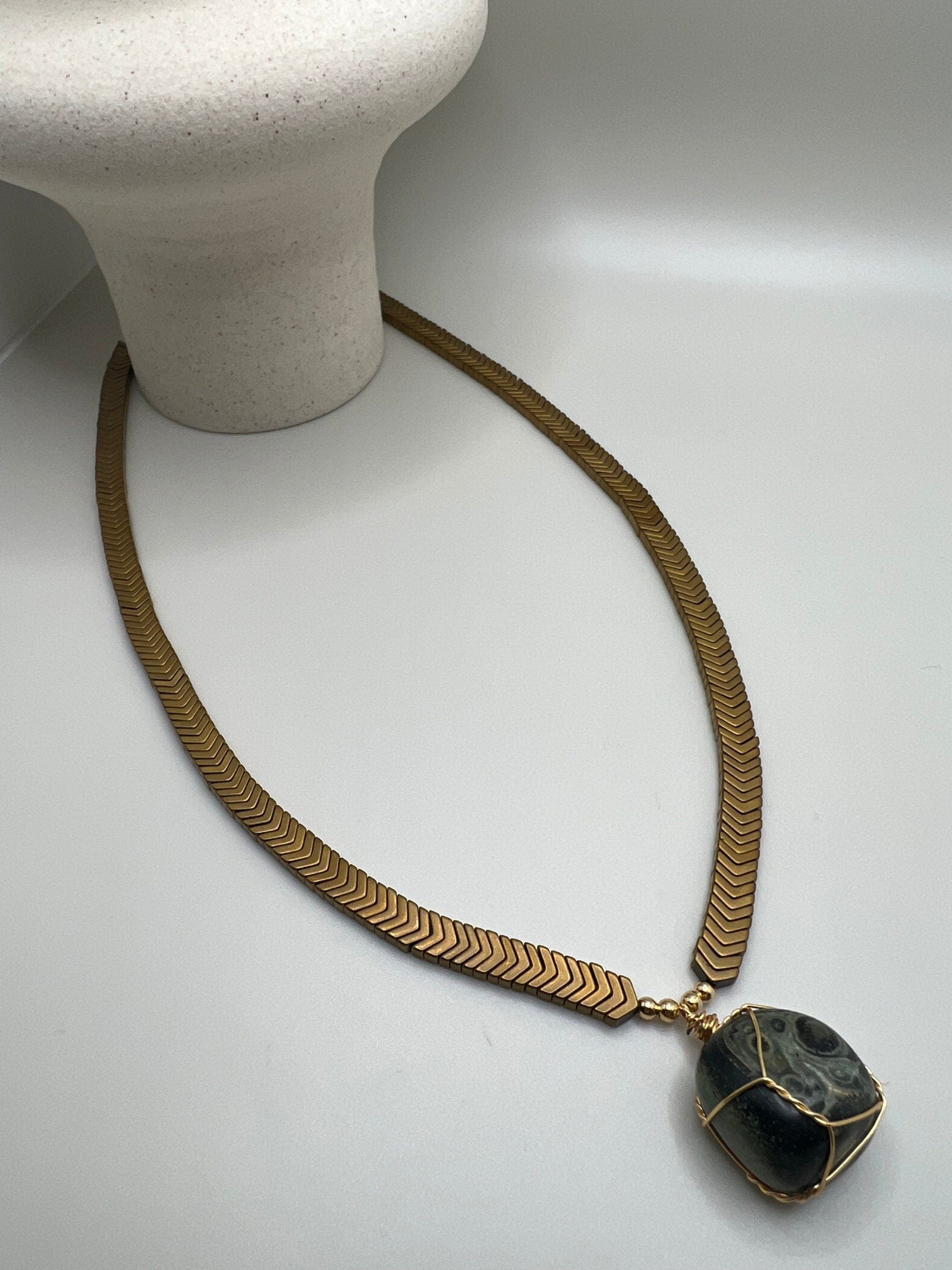 Customizable Hematite Necklace , Raw Crystal Pendants , Handmade Natural Stone Necklace ,  Unique Special Christmas Gift , Women Jewelry