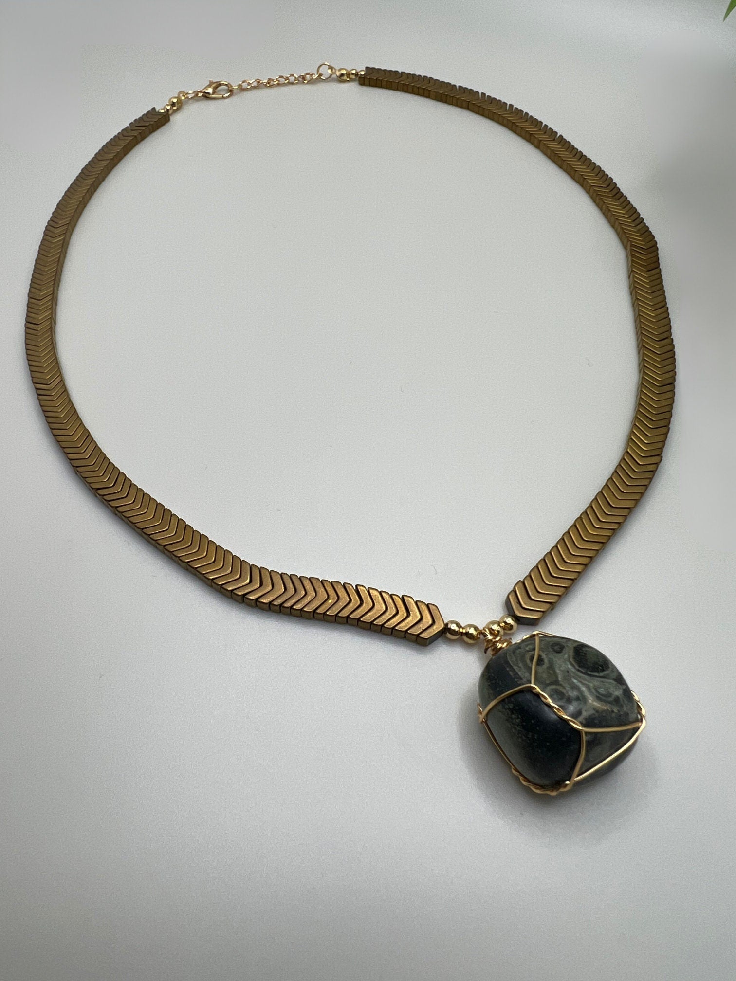 Customizable Hematite Necklace , Raw Crystal Pendants , Handmade Natural Stone Necklace ,  Unique Special Christmas Gift , Women Jewelry